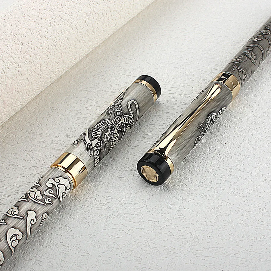 Luxury Jinhao Oriental Dragon Ballpoint Pen 0.7mm Nib Black Ink Pen for Office Business Gift