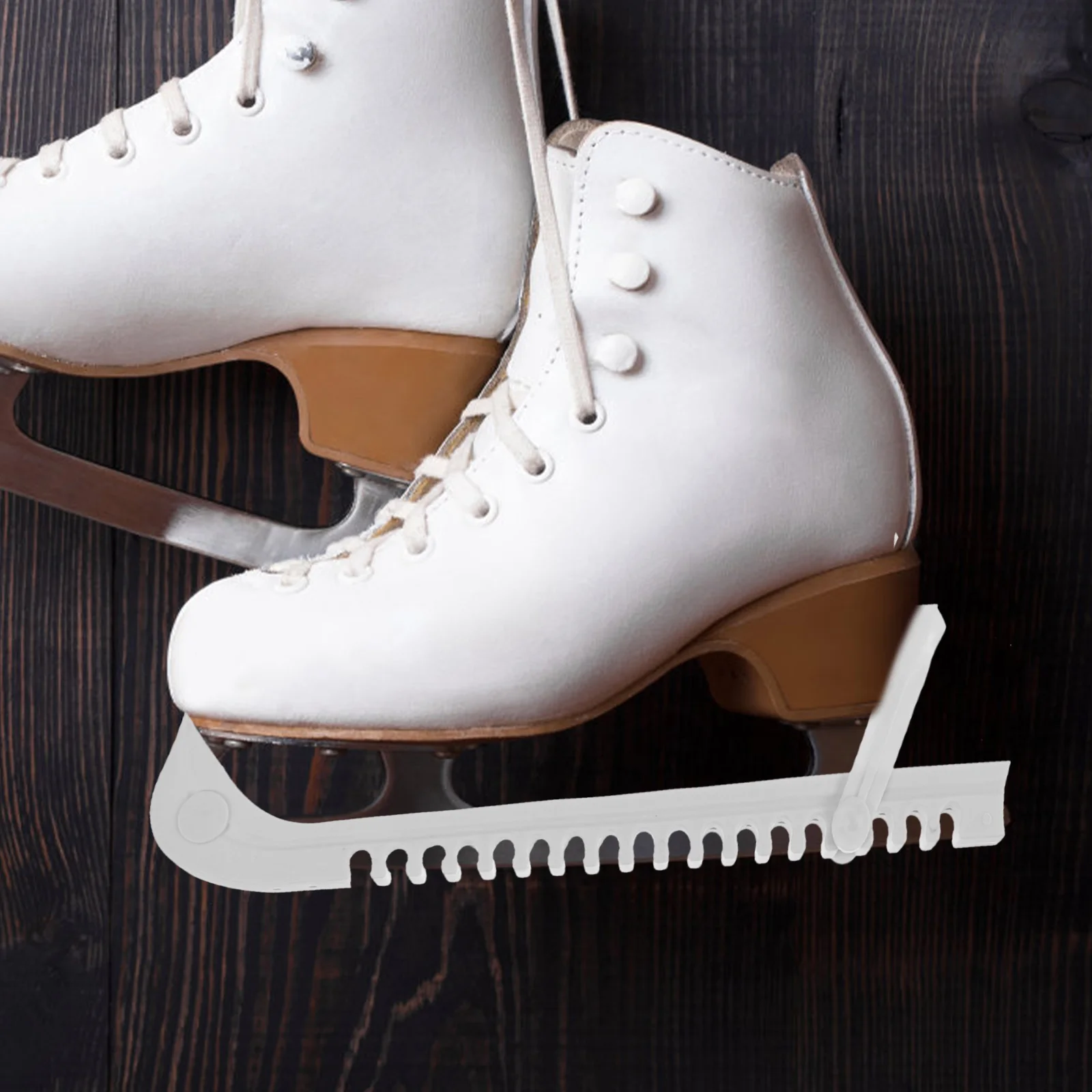 

Ice Skates Blade Guards Durable Wear resistant Reusable White Child Size Protective Covers For Skating Accessories Team Sport