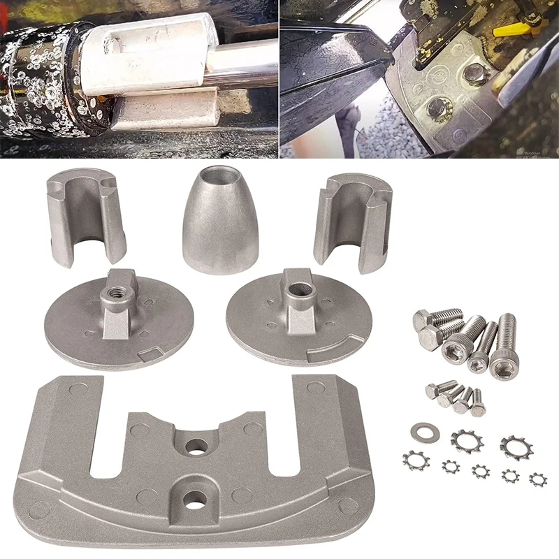 

Complete Aluminum Anode Kit Compatible with 2004+ Mercruiser Bravo 3 III Drives Sterndrives Replace for CMBRAVO3KITA, 888761Q02
