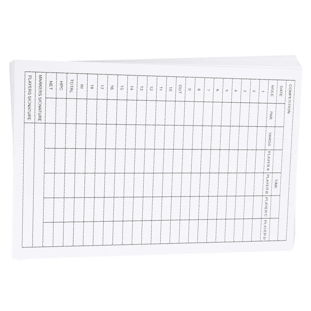 20 قطعة من بطاقات أهداف الجولف المحمولة على الوجهين وقابلة للطي ومطلية بشكل ممتاز لتسجيل النتيجة الرياضية والمنافسة