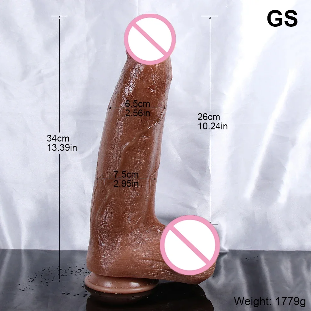 Skin Feeling Super Large Dildo Realistic Big Penis Soft Sexy Lesbian Strapon Suction Cup Vagina Orgasm Anal Sex Toys For Women