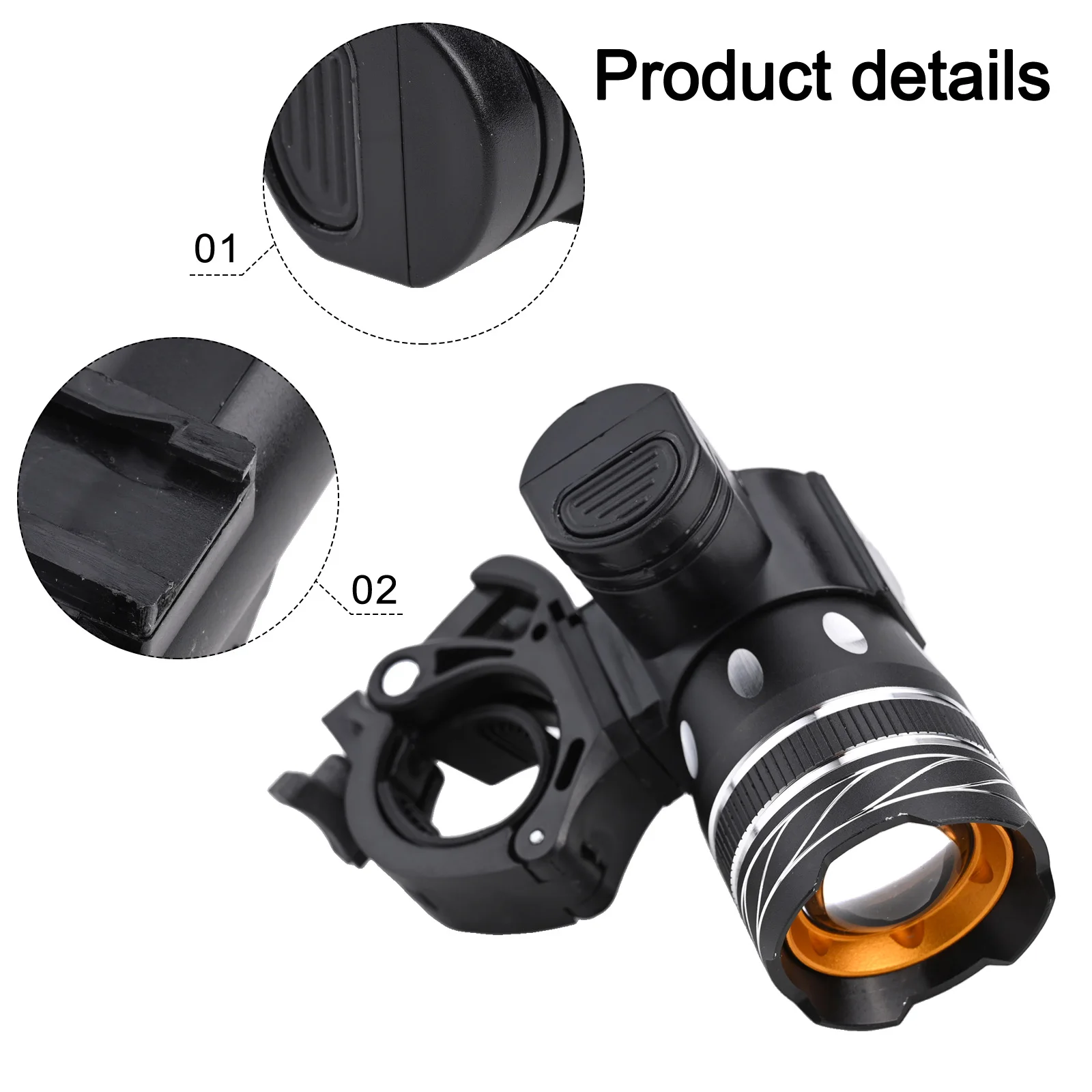 Light Front Light Headlight Lithium Battery MTB USB Bright External For Electric Scooter Functional Warn Light