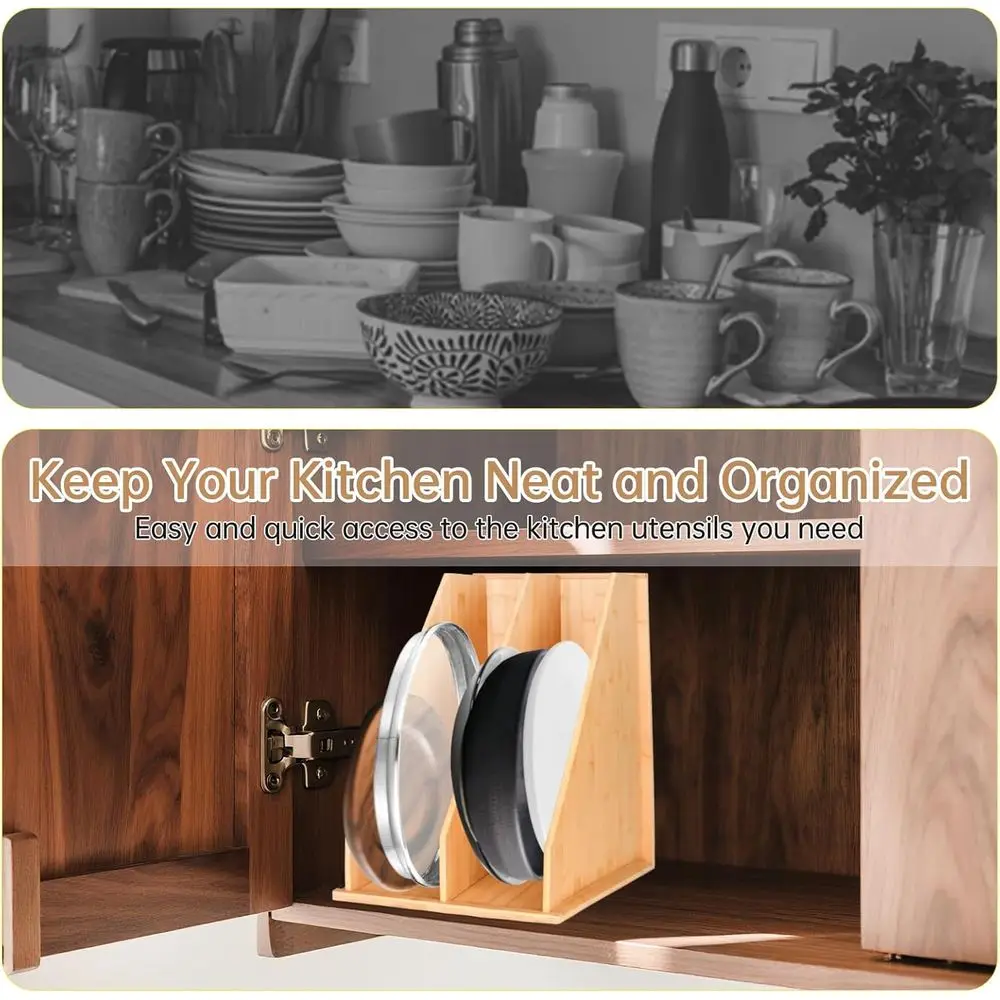 ตู้เก็บของไม้ไผ่สำหรับถาดอบ ถาดรองอบ และอุปกรณ์ครัว