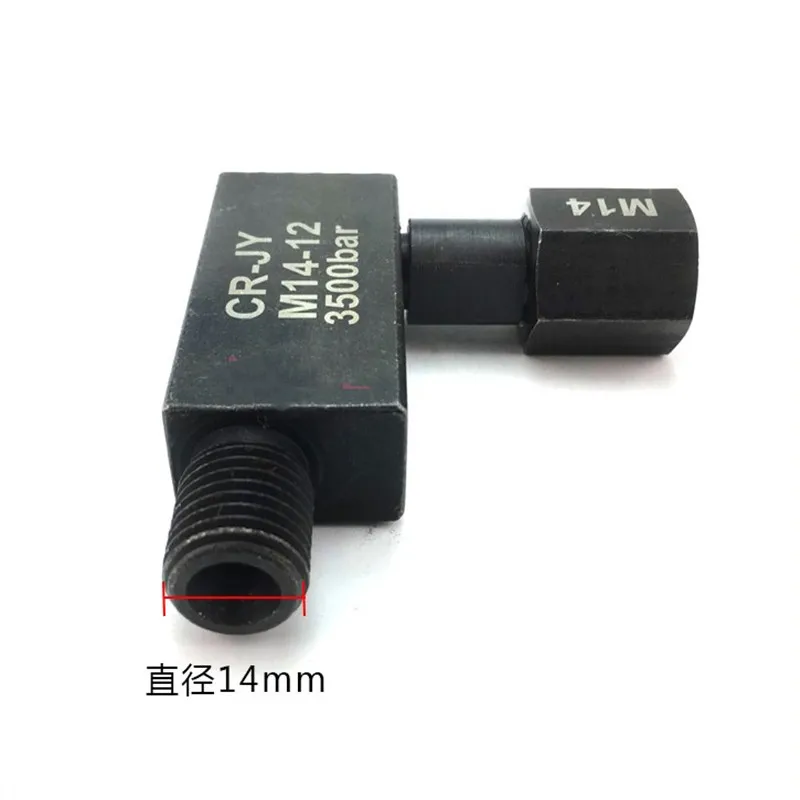 New! High Pressure Common Rail Tubing Adapter Joint Nozzle Elbow 14 To 12 14 High Pressure Tube Injector Test Bench Adapter