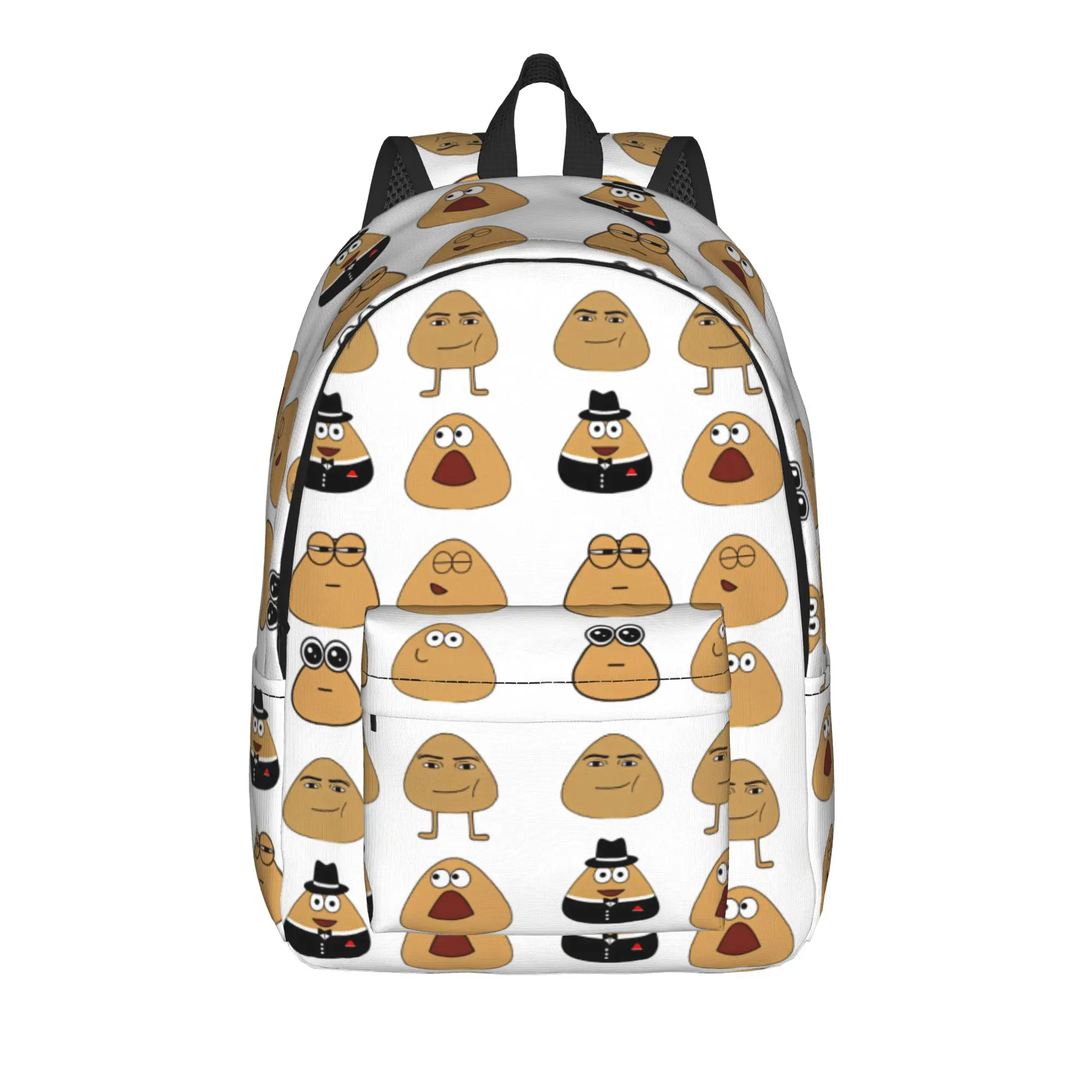 Pet Alien Pou Animated Television Backpack Men  Soft Backpacks Polyester Fashion School Bags Outdoor Colorful Rucksack