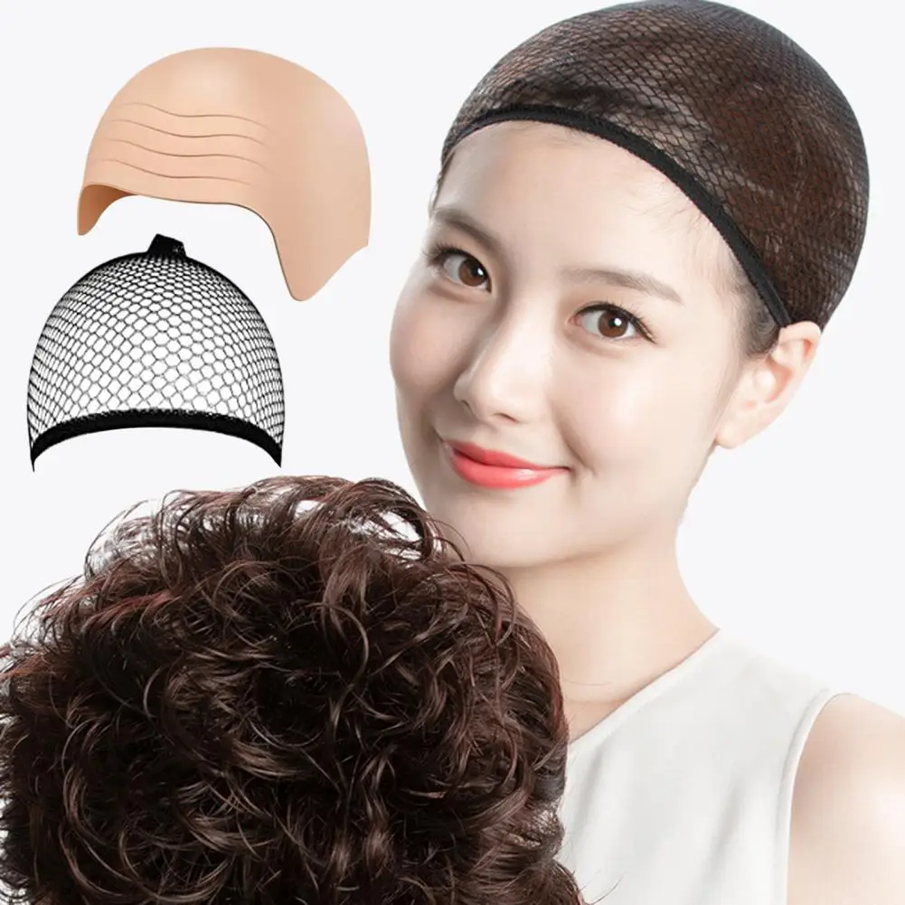 Wig Headgear Soft Makeup Latex Bald Hat Wig Adjustable Size Unisex Bald Hat Reusable Mesh Cover Men Costume Accessories