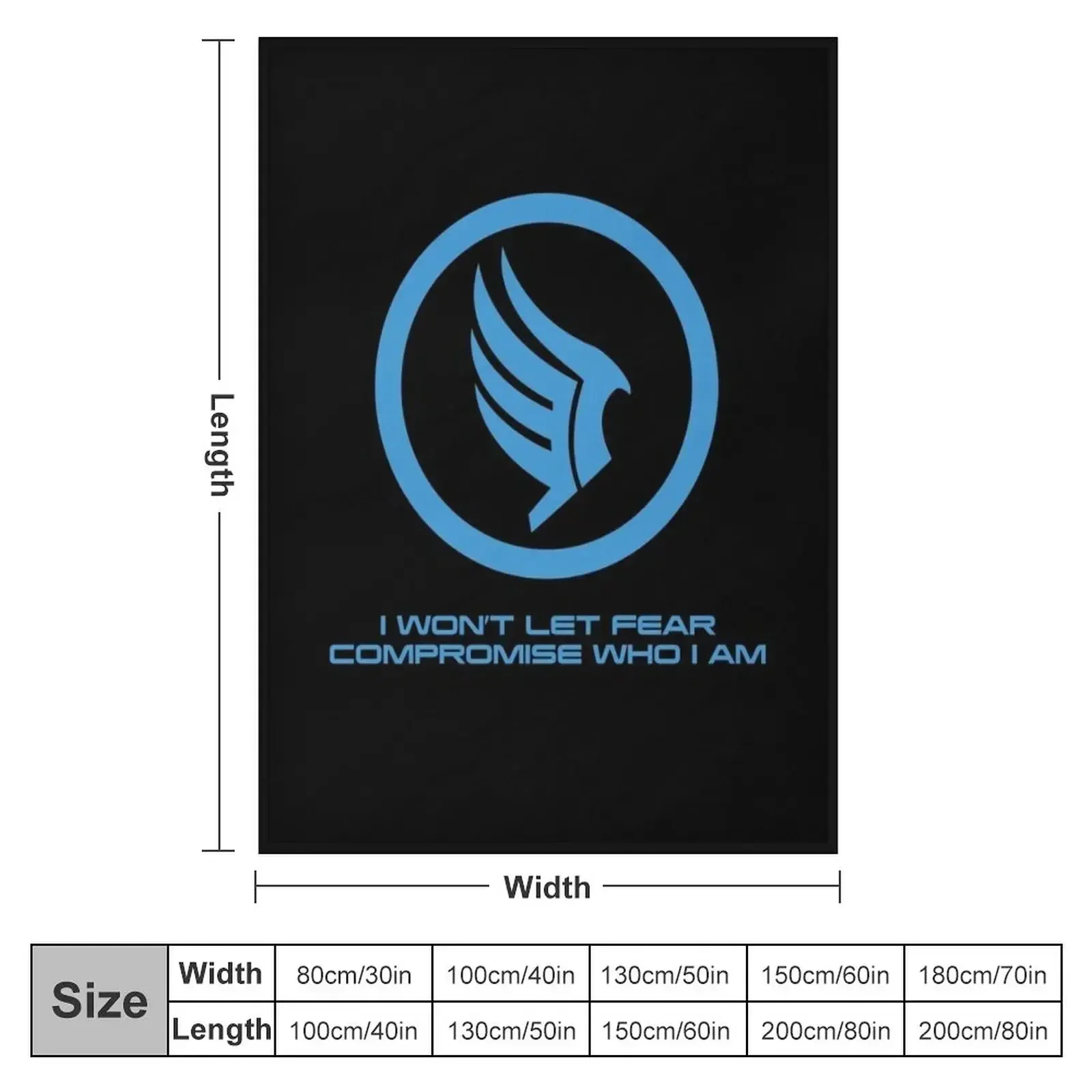 Mass Effect Commander Shepard Paragon Quote Throw Blanket blankets ands Luxury St Warm Sofas Blankets