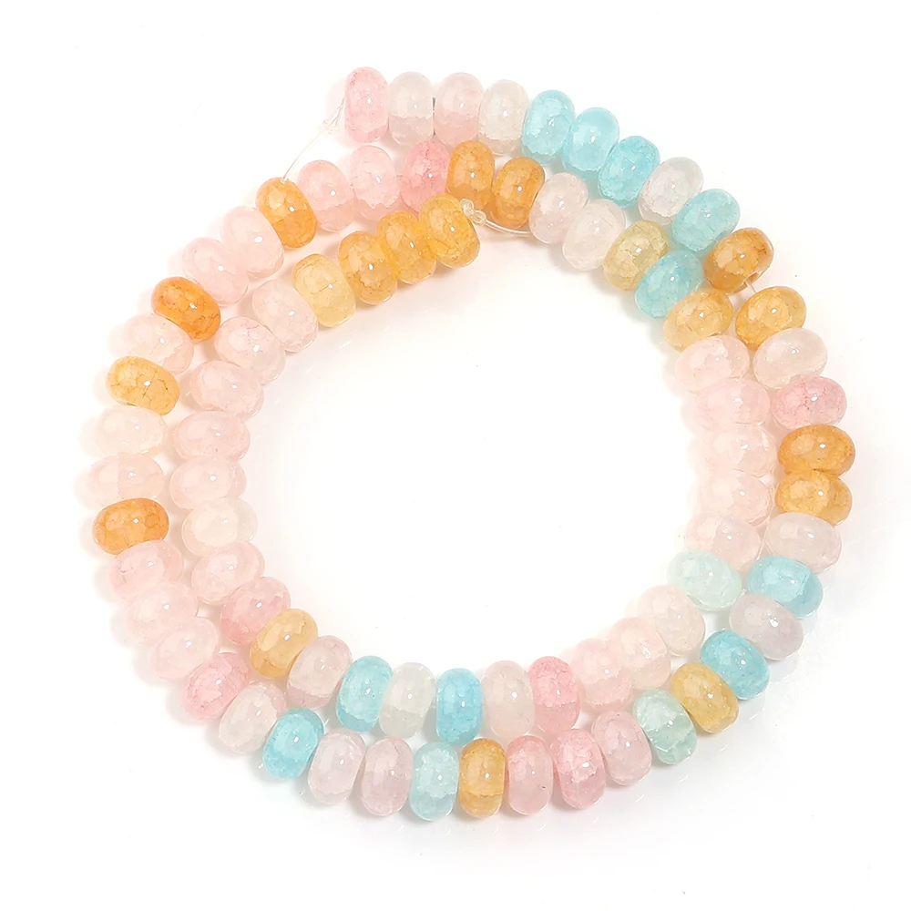 1 String 5x8mm Colorful Glass Beads Abacus Flat Round Loose Beads For Jewelry Making DIY Charms Bracelet Necklace Accessories image 3