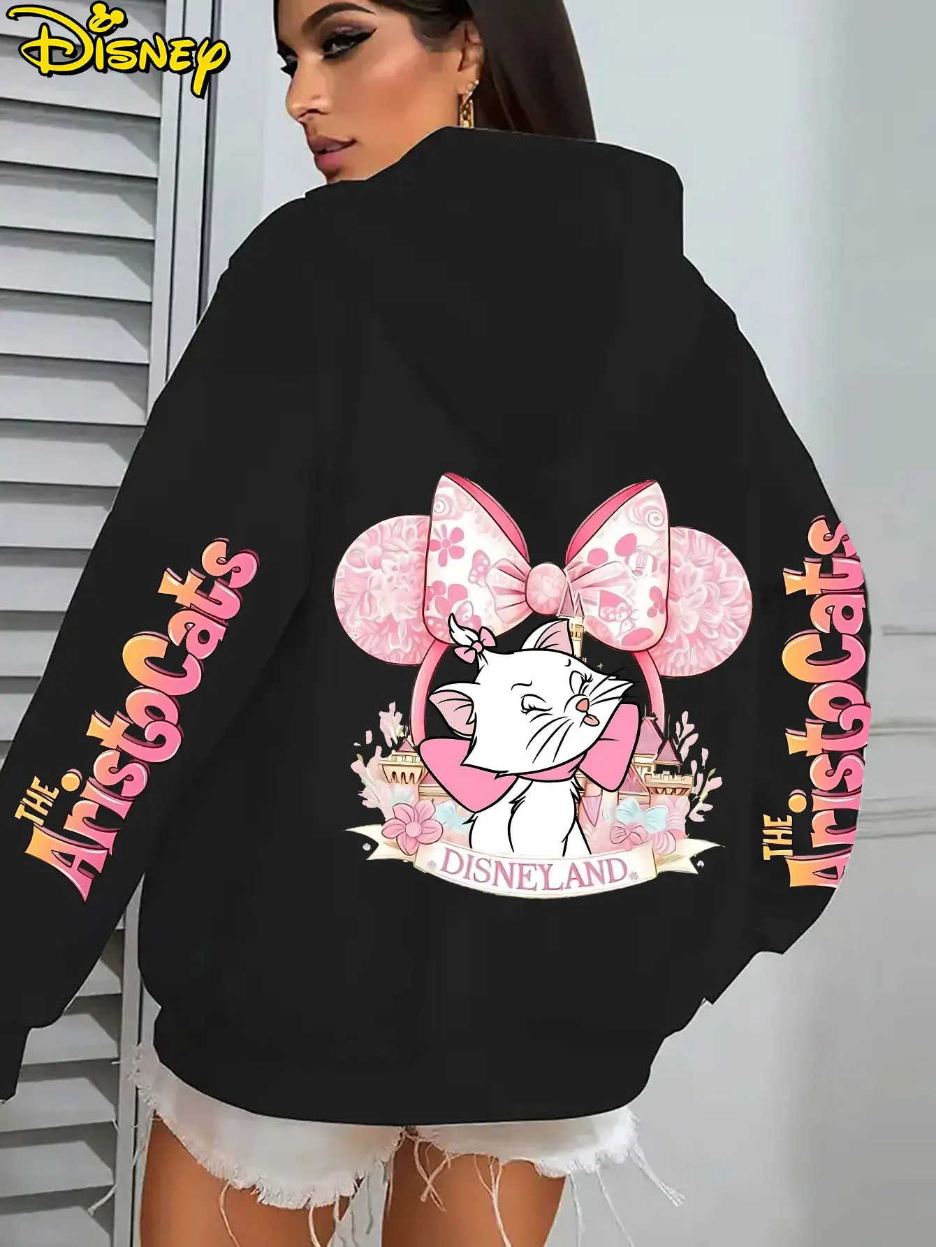 Disney Toy Story bedrukt patroon met modieuze dameshoodie met kangoeroezak, comfortabele casual hoodie met lange mouwen