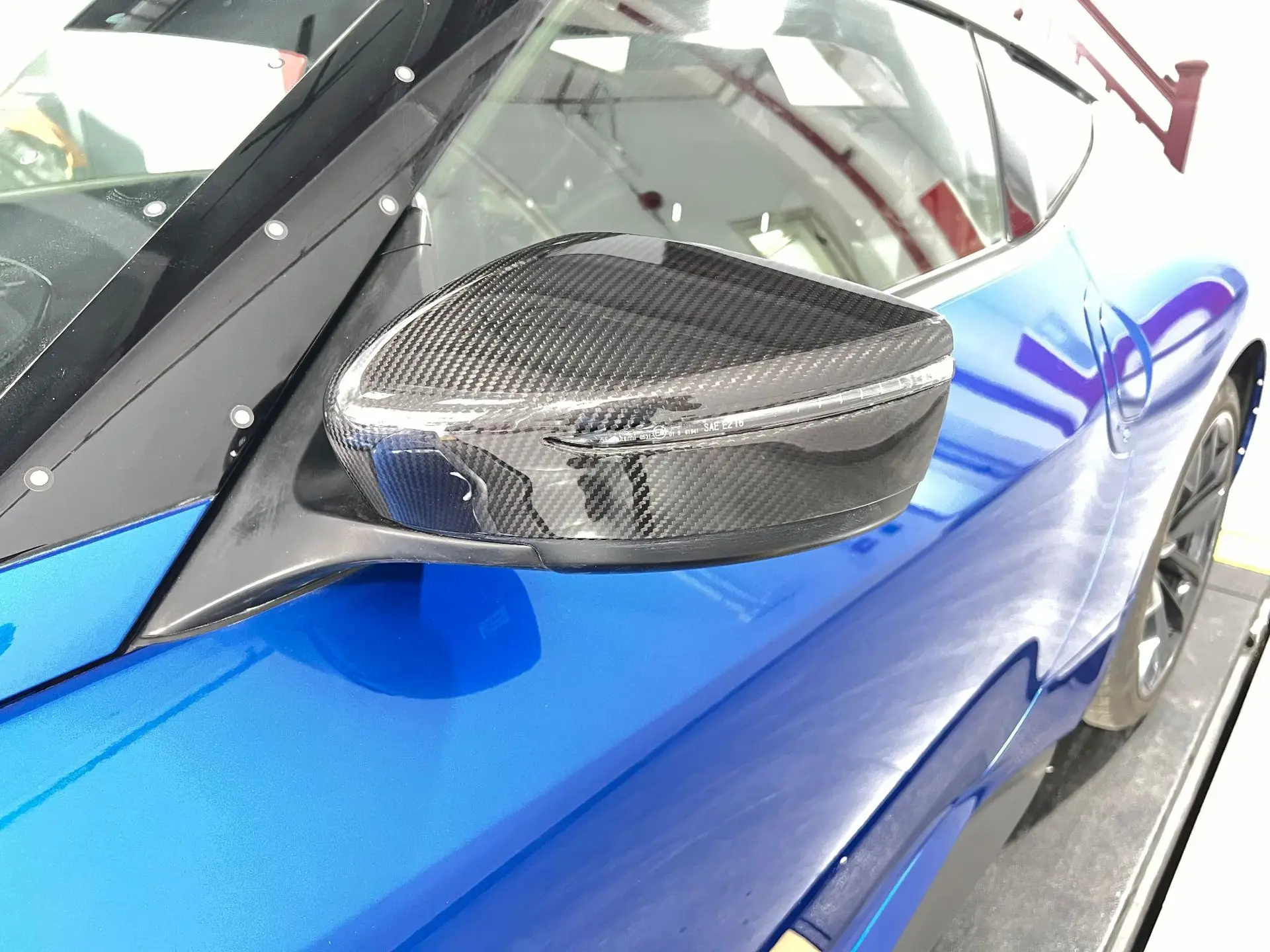 غطاء مرآة كربون جاف لـ Niss RZ34 Fairlady Z 400Z 2022-2025 غطاء مرآة الرؤية الخلفية من ألياف الكربون #5