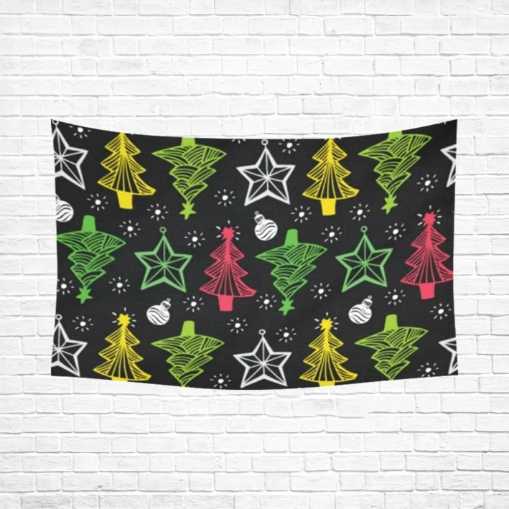 Christmas Tree Tapestry: Festive Holiday Wall Art for a Cheerful, Vibrant, and Joyfully Warm Decor Statement