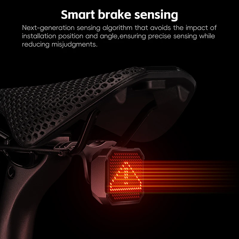 WEST BIKING DIY Pixel Bicycle Taillights Intelligent Brake Sensing Team Cycling Synchronized Rear Lights IP66 Fun LED Lights