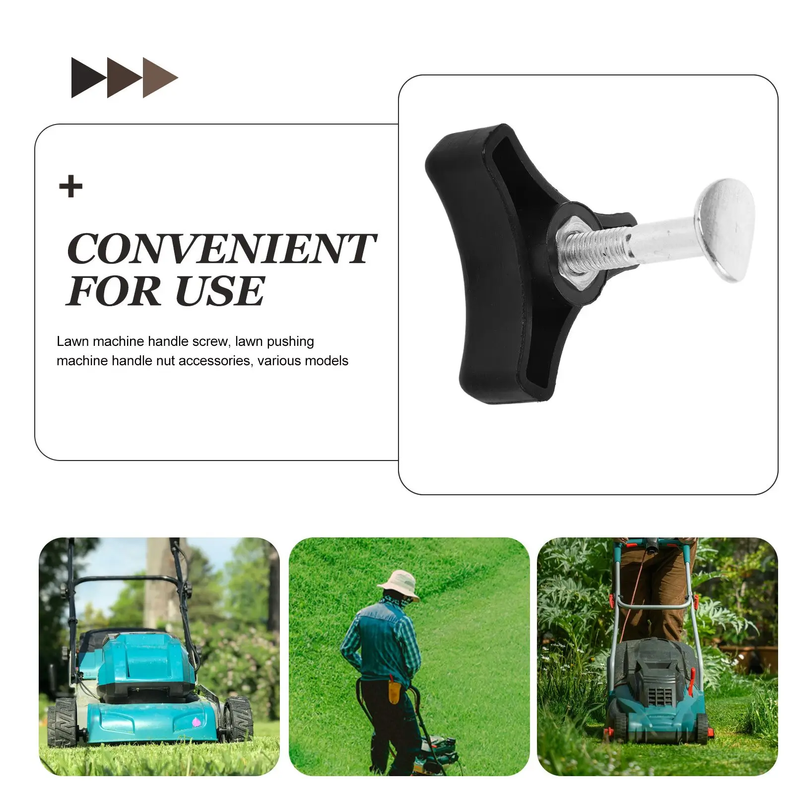 2 Sets Rasenmäher-Schrauben, Gartenbedarf, Maschinengriff, Mutter, Knopf, Rasenmäher, Elektrowerkzeuge