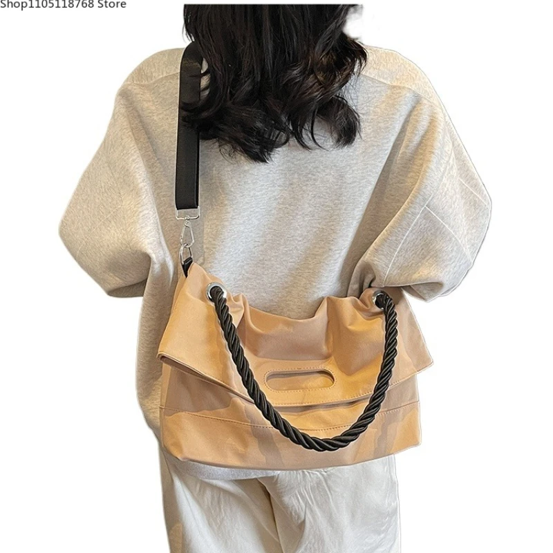 

Нейлоновые сумки на плечо большой вместимости, женские флуоресцентные зеленые повседневные сумки, тканевые пакеты в корейском стиле, классические винтажные сумки