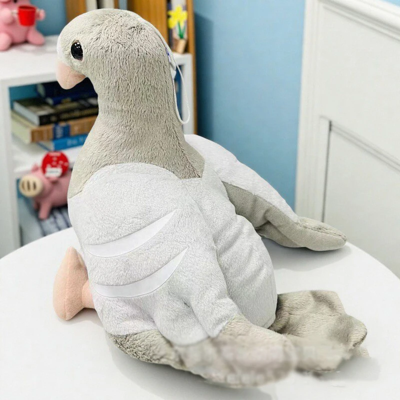 ตุ๊กตาพิราบสีเทาจำลอง น่ารัก นุ่ม ตุ๊กตาสัตว์นุ่ม ตุ๊กตาพิราบ ตุ๊กตาปลอบใจ ของขวัญวันเกิด วันฮาโลวีน สำหรับเด็ก