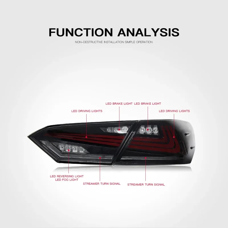 

Автомобильные светодиодные задние фонари, аксессуары для Toyota Camry 2018-2021, автоматические задние противотуманные фонари DRL, стоп-сигнал, указатель поворота Plug and Play