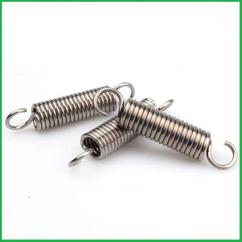 304 Stainless Steel Tension Springs, Hook Extension Spring, Oven Spring, Wire Dia 1.5mm, Outer Dia 10/12/15/16/18mm, Length 60~3