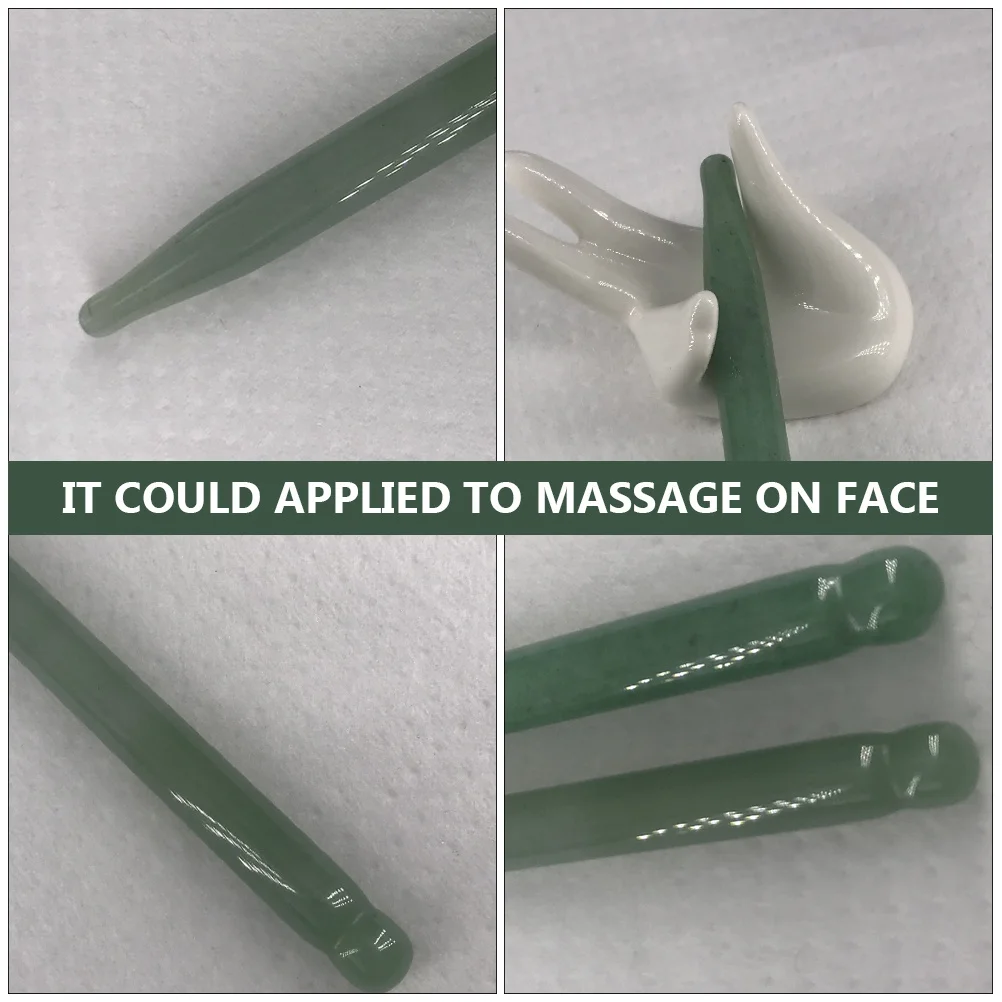 

Jade Massage Rod Natural Guasha Tool for Face Neck Eye Body Muscle Relaxation Blood Circulation Portable Therapy Stick Scraper