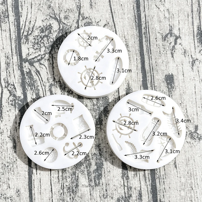 Anchor Seagull Rudder Life Buoy Ocean Silicone Baking Mold Sugarcraft Fondant Decorating Tools Chocolate Gumpaste Cupcake Mold