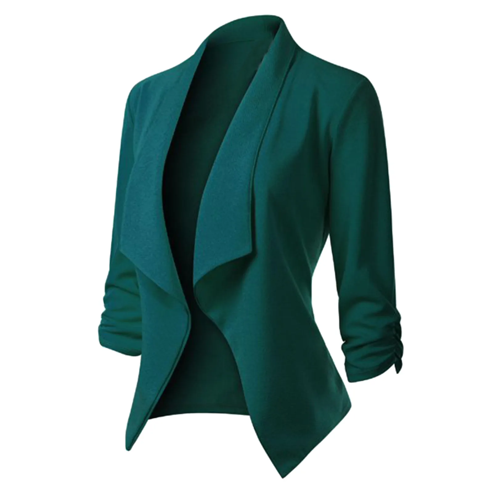 Summer Black Blazers Women 2024 Female Office Lady Nine Quarter Blazer Open Stitch Womens Slim Coats Femme Ladies Notched Tops