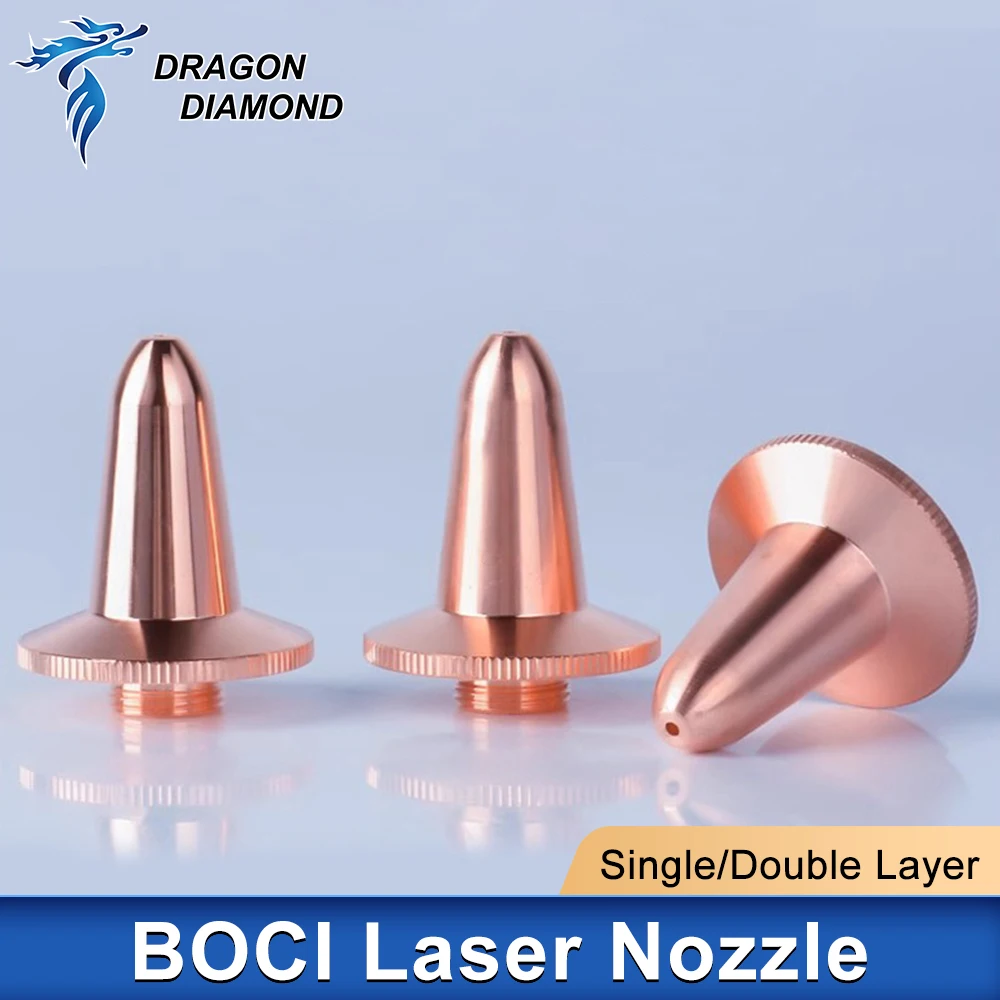 BOCI Laser Nozzle M11 Fiber Laser D27 H34 Laser Cutting Nozzles for Fiber laser cutting machine heads Copper Nozzle