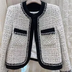 High-quality Fashion Short Celebrity Style Jacket Women's 2024 Spring New Temperament Heavy Industry Design Top