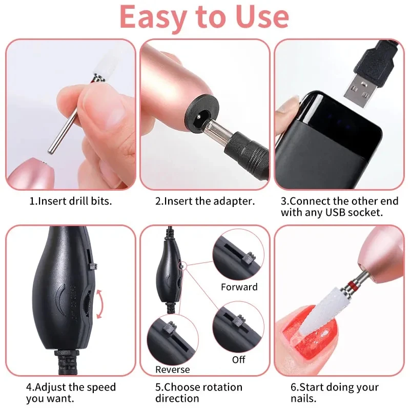 Professional Electric Nail Drill Machine - Lathe Sander Manicure Milling Pen Equipment