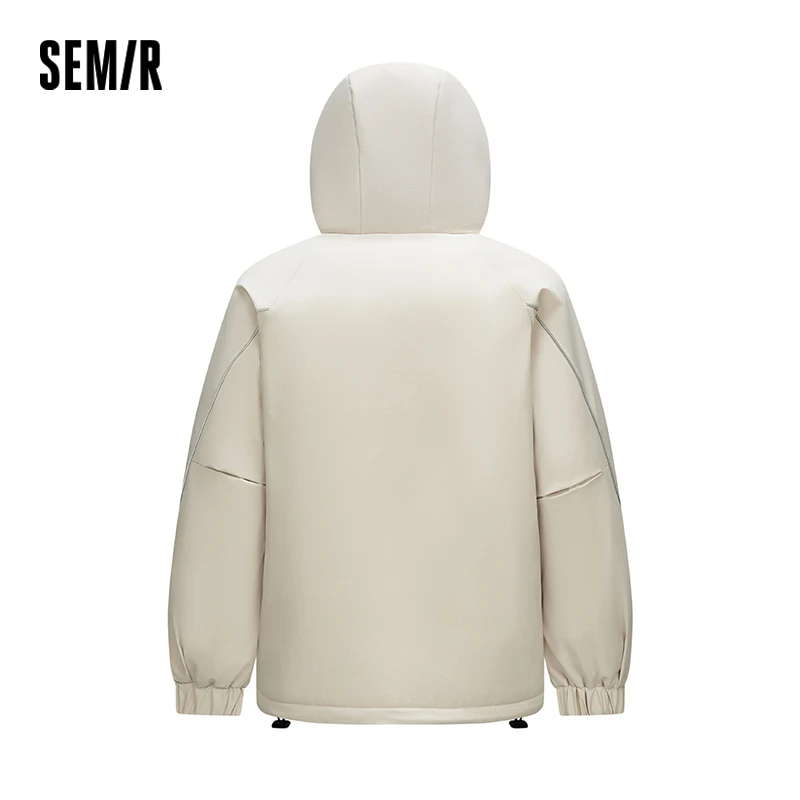 Chaqueta de plumón Semir para hombre, ropa de abrigo cálida de invierno con capucha holgada texturizada para deportes al aire libre, 2025