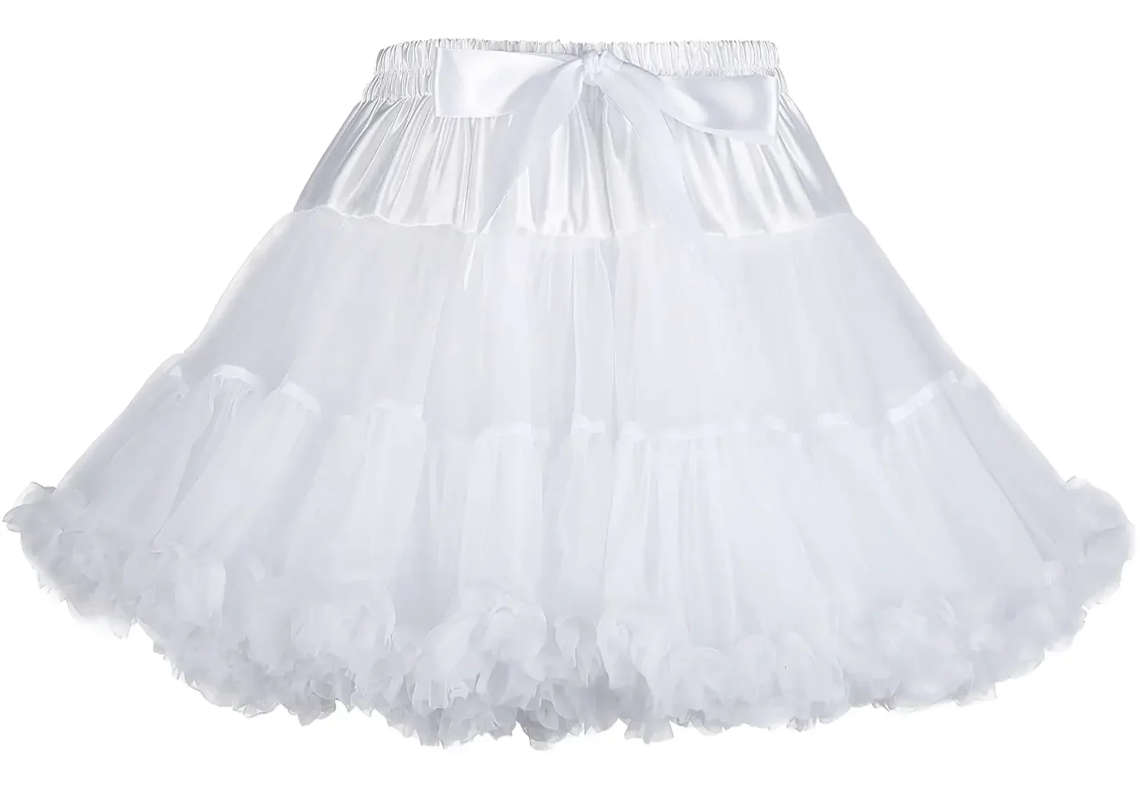 Women’s Petticoat Skirts Tulle Underskirts Chiffon Half Slips Fluffy Ballet Dress 2024 юбка