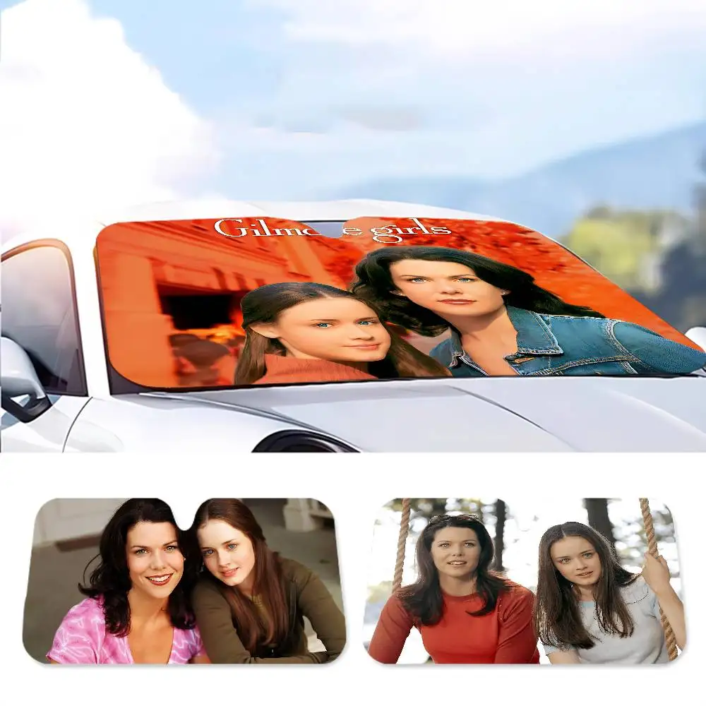 

Gilmore G-Girls Front Window Sunshade Black UV Protection Blackout Cloth Windshield Visor Auto Curtain Sunshade Gifts