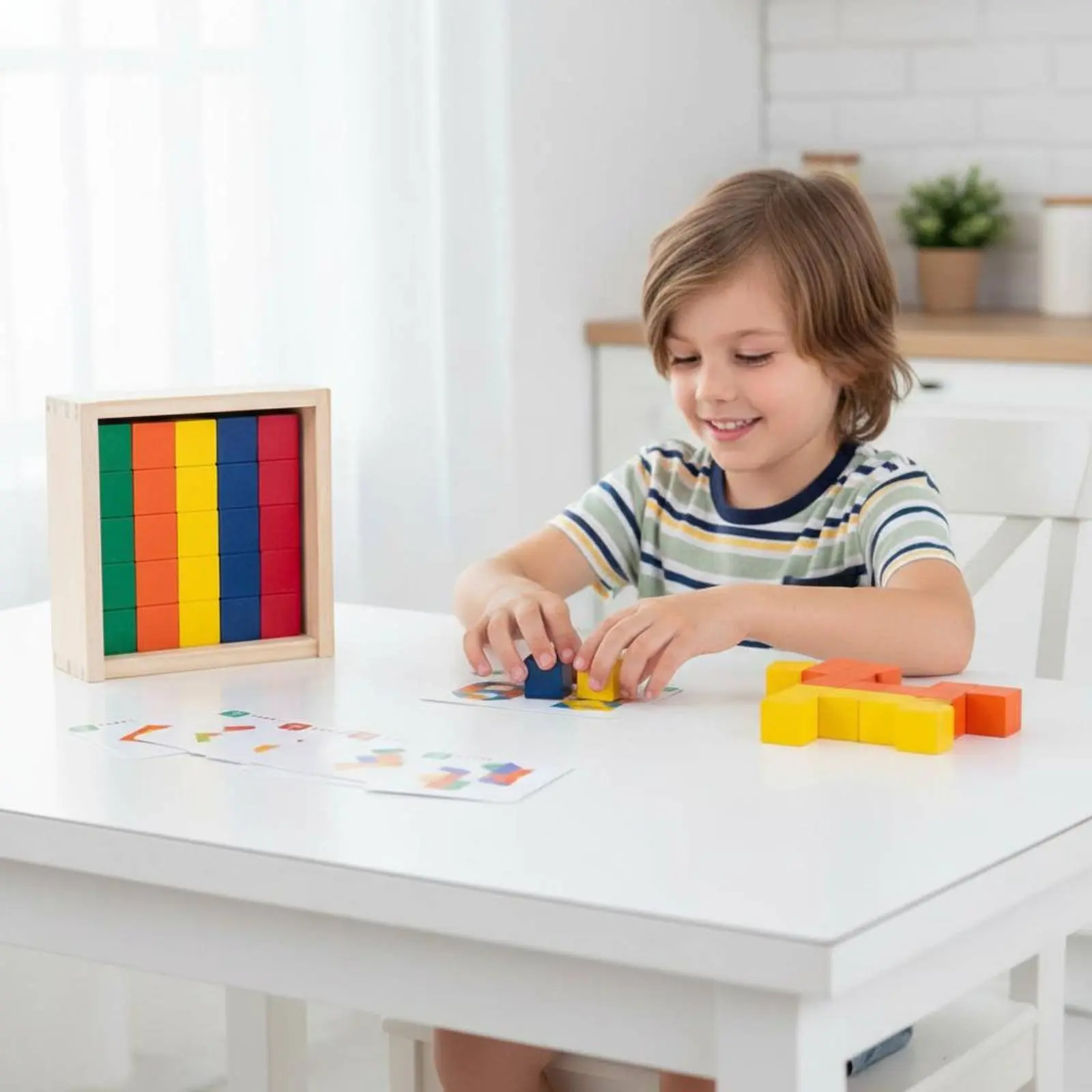 Geometric Challenge Blocks Spatial Thinking Color Block Challenge Shape Matching Blocks Problem Solving Educational Toy Early