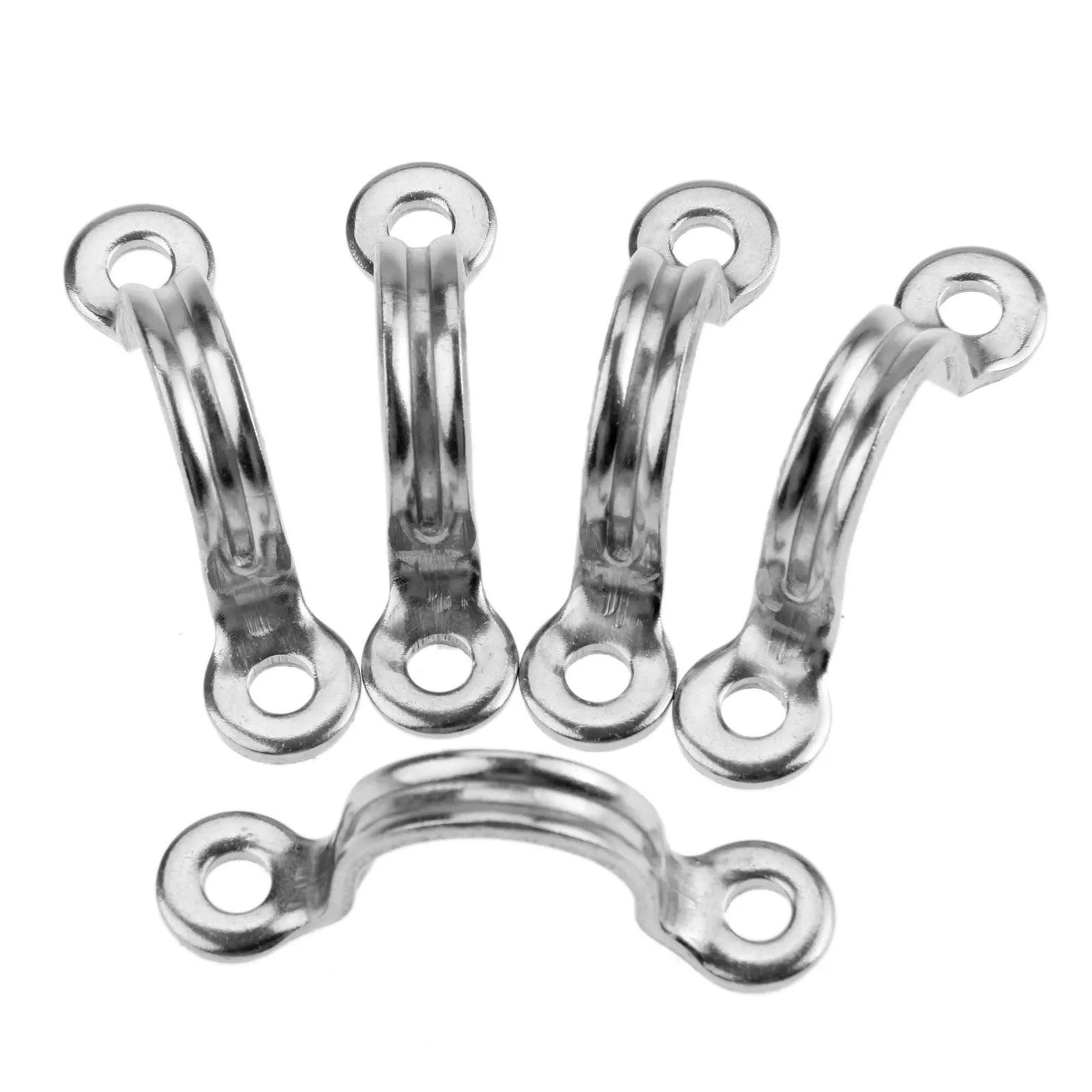 5 uds marino Acero inoxidable hoja ojo cordones tirantes con lazo abajo ancla Correa clip para montura accesorios para barcos 3 tamaños 10X11 13X15