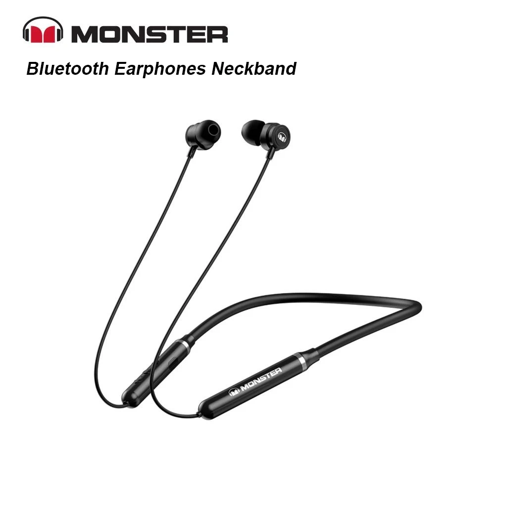 Monster AIRMARS SG03 سماعات رأس رياضية لاسلكية بشريط حول الرقبة بلوتوث 5.3 سماعة موسيقى HD دعوة سماعة ستيريو مع وظيفة الزر