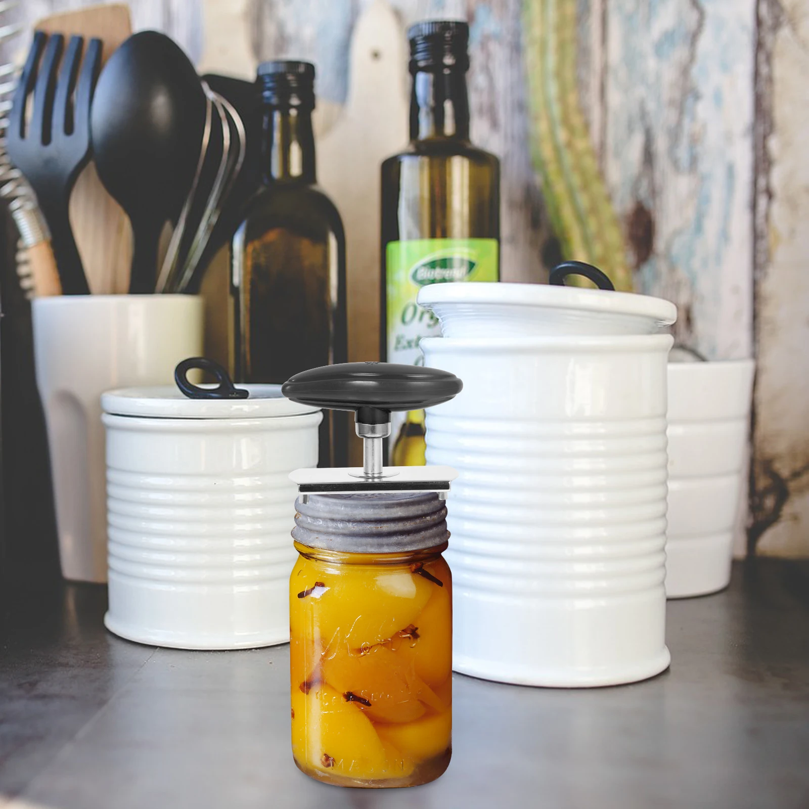 

Stainless Steel Household Jar Small Wear Household Jar Resistant Multi Can Bottle Opener Opener Function White