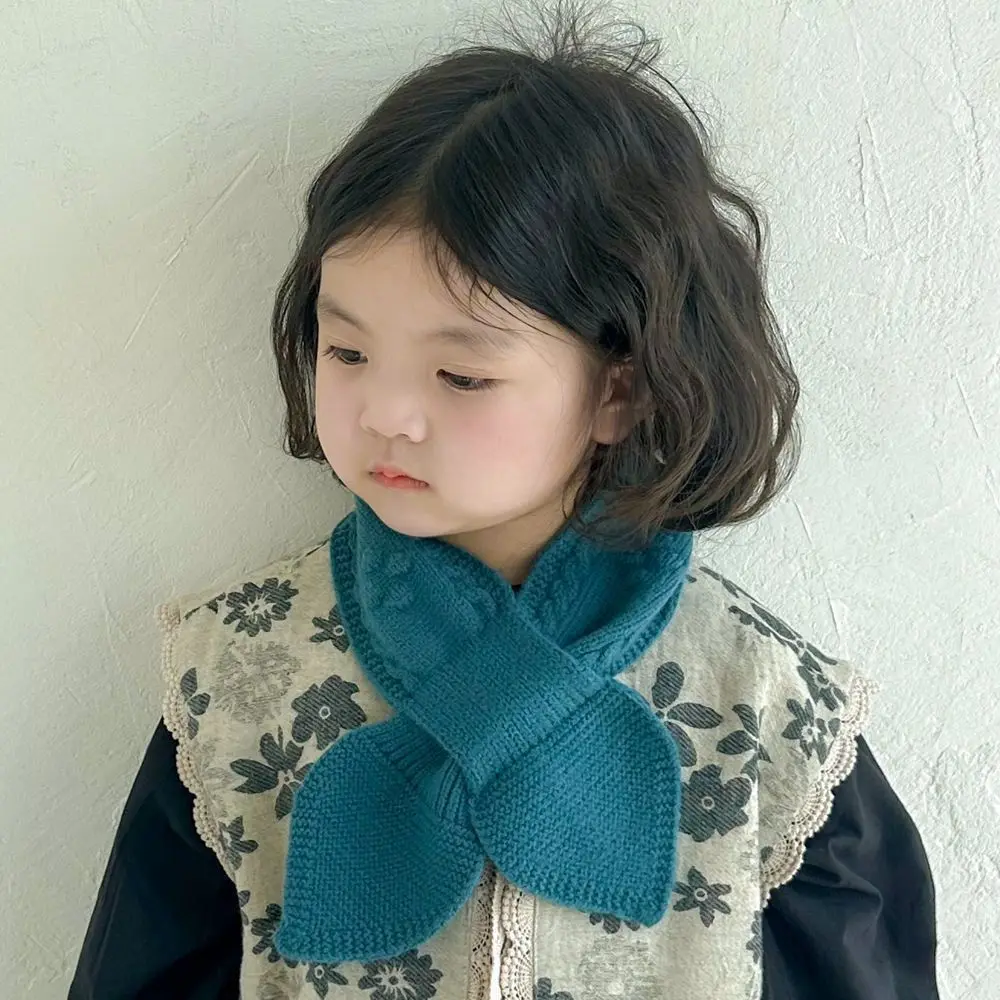 Fashion Warm Kids Winter Scarf Thick Soft Knitted Scarf Korean Cute Children Shawl Baby Boys Girls
