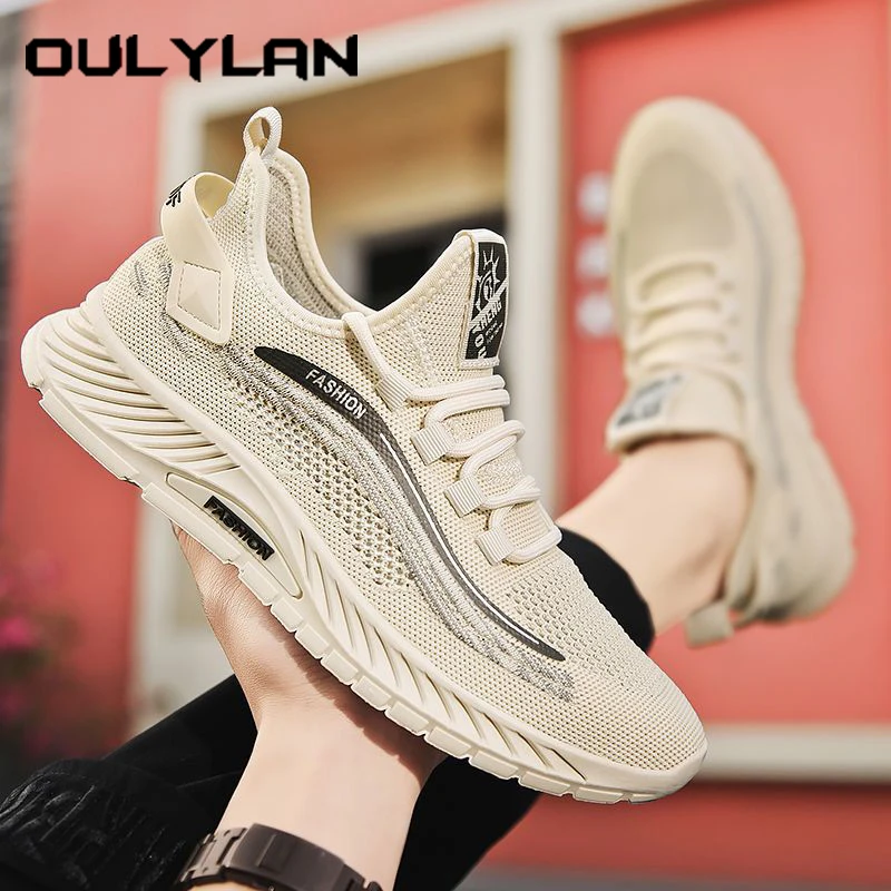 

Oulylan Large Size Comfy Lightweight Sneakers Men Casual Outdoor Running Shoes Sport Breathable Anti-Odor Walking Footwear 39-44