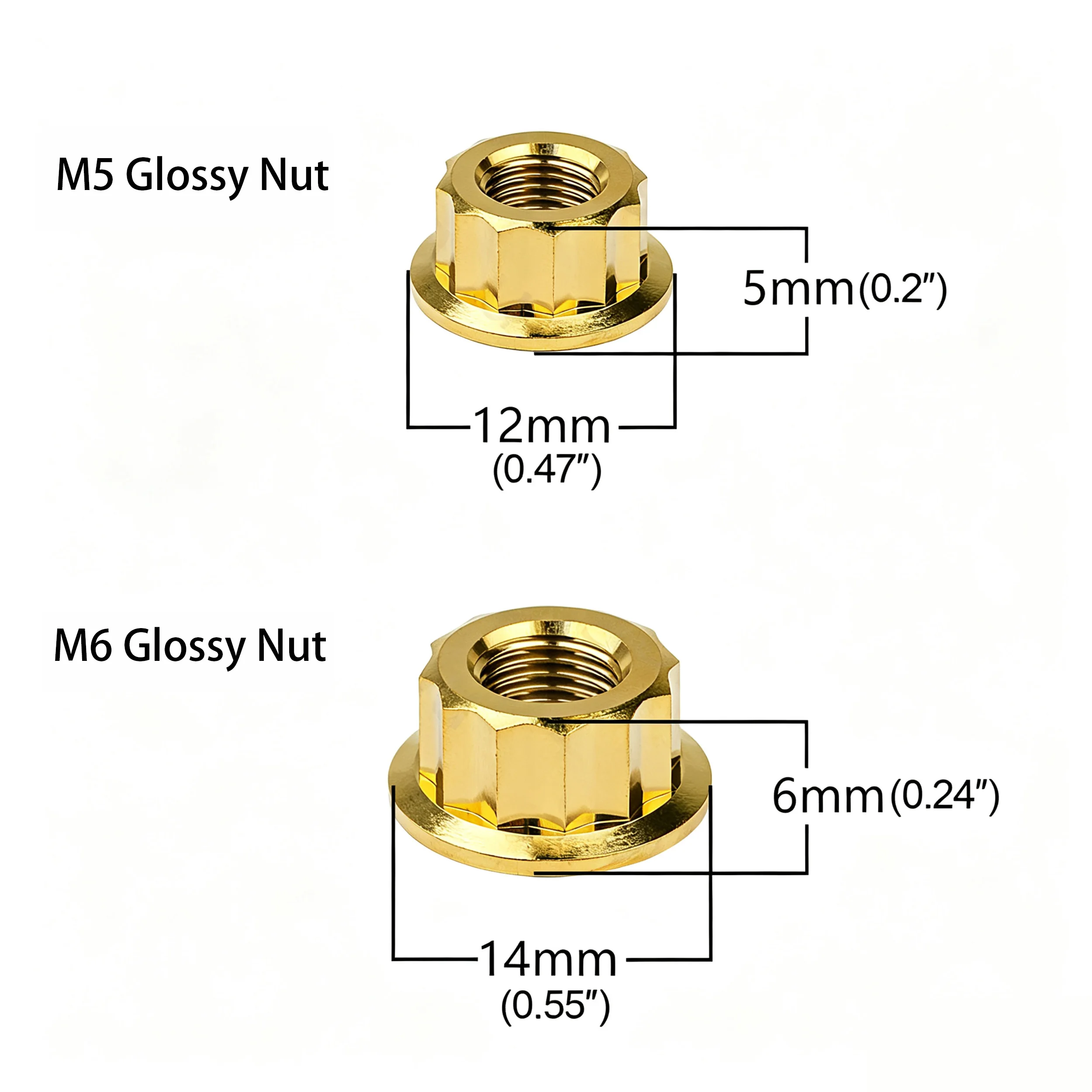 TC4 Titanium Alloy 12‑Point Flange Nut M5 M6 M8 M10 Multi‑Color Anodized Fastener for Motorcycle Bicycle Modification