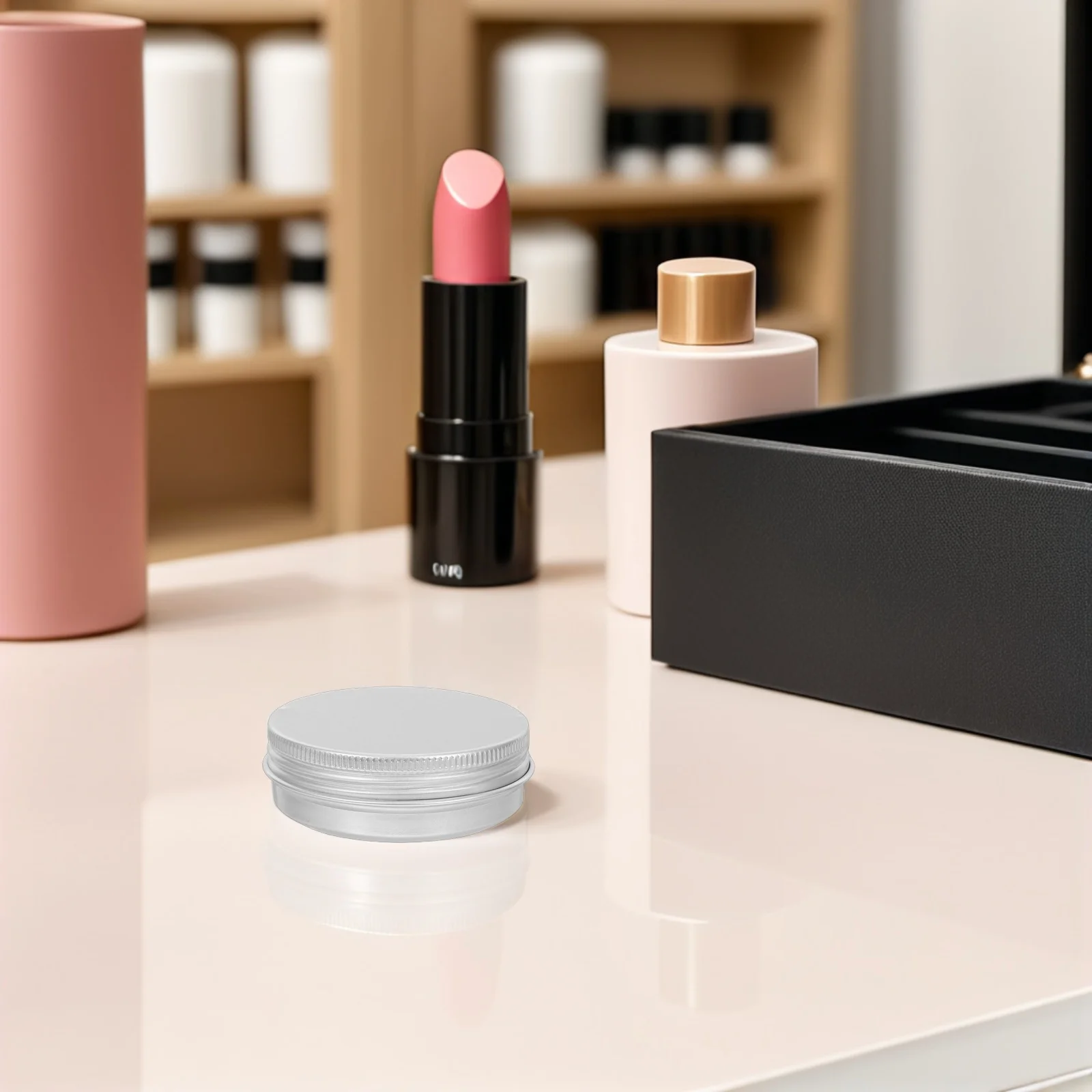 กระปุกอะลูมิเนียม 50 มล. ฝาปิดไร้รอยต่อ สำหรับครีม โลชั่น ลิปบาล์ม ขี้ผึ้ง ครีมแต่งหน้าแบบมิเนอรัล แป้งอะคริลิค