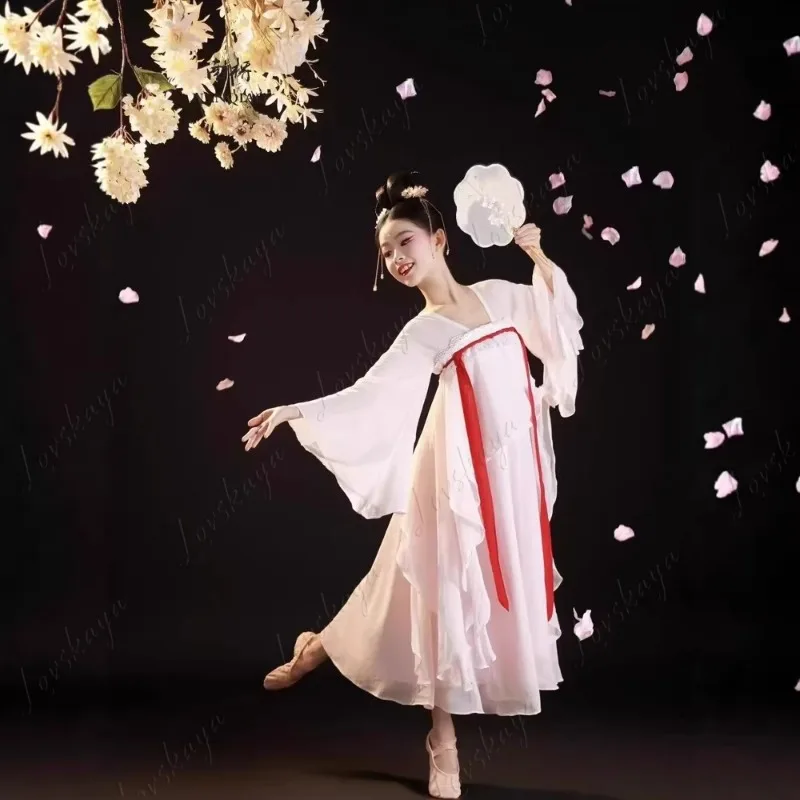 

Children Flowy Fairy Dance Costume Traditional Hanfu Chinese Dance Performance Wear