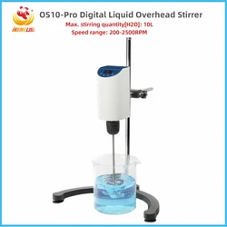 IKEME Overhead Stirrer 10L Digital Display Laboratory Electric Stirrer 200-2500rpm Lab Mixer Lab Equipment Hot