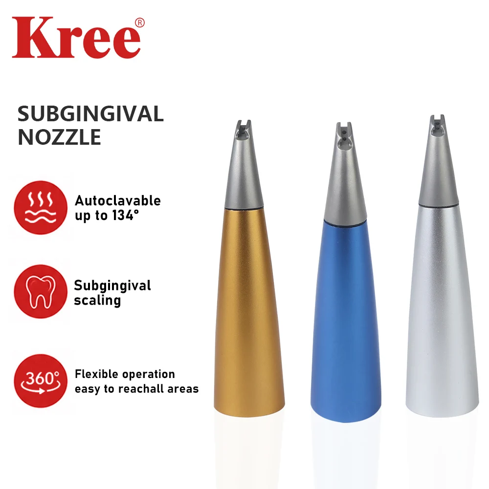 Dental  Je*t Pro Subgingival Gun Tip Air Prophy Sandblaster Nozzle Silver Blue Gold Color Teeth Cleaning Odontologia Instrument