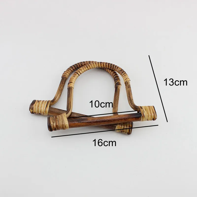 4-10 pieces,2 size 28X14cm,16X13cm Rattan Purse Bag Handle,Bag Handles Triangle Useful Bag Natural Rattan Handle