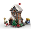 1439 pièces modulaires bureau de poste d'hiver Moc blocs de construction briques Architecture cadeaux d'anniversaire compatibles 10339 2