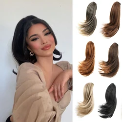 Short Ponytail Extension Synthetic  Claw Clip in Hairpiece Wavy Ponytail Hair Extensions High Quality Short Pony Tail for Women