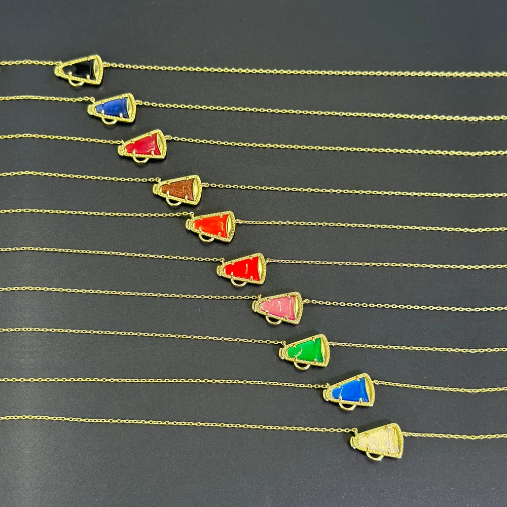 VKVVA Fashion Jewerly Cheer Gold-plate Short Pendant Necklace for Women Unique Birthday Gift 10 colors Optional