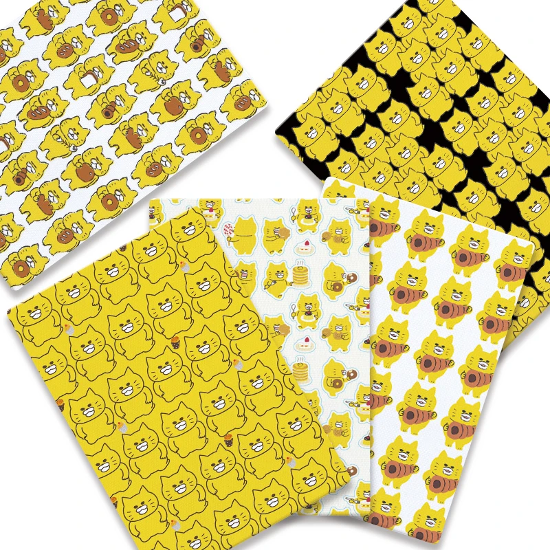 

Handmade cartoon DIY patchwork sewn baby dress home bedding, 140*50cm, printed sewn fabric