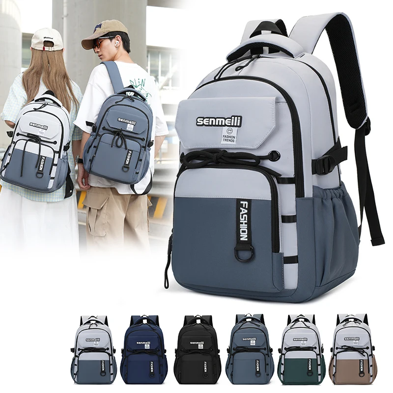 

Unisex Stylish Backpack Large Capacity Trendy Design Durable Material Multi Compartment Comfortable for Travel