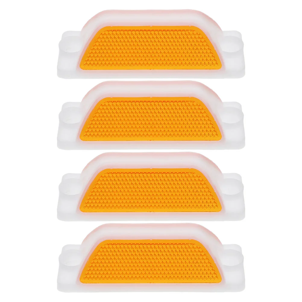 4 Pcs Reflective Delineator Road Markers Rectangular Design High Visibility Safety Guidance Highway Driveway Entrance