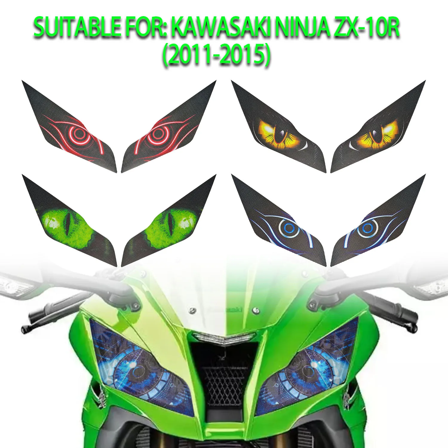 

For Kawasaki ZX-10R 2011-2015 Headlight Protector Sticker Decorative Film