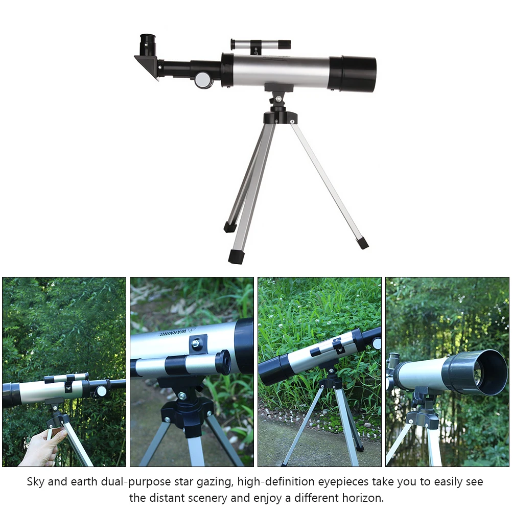 

Astronomical Telescope 90X Zoom Moon Watching Child Glass Outdoor ABS Aluminum Alloy Refracting Telescope with Tripod